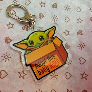 Brand New Mandalorian Baby Yoda Keychain